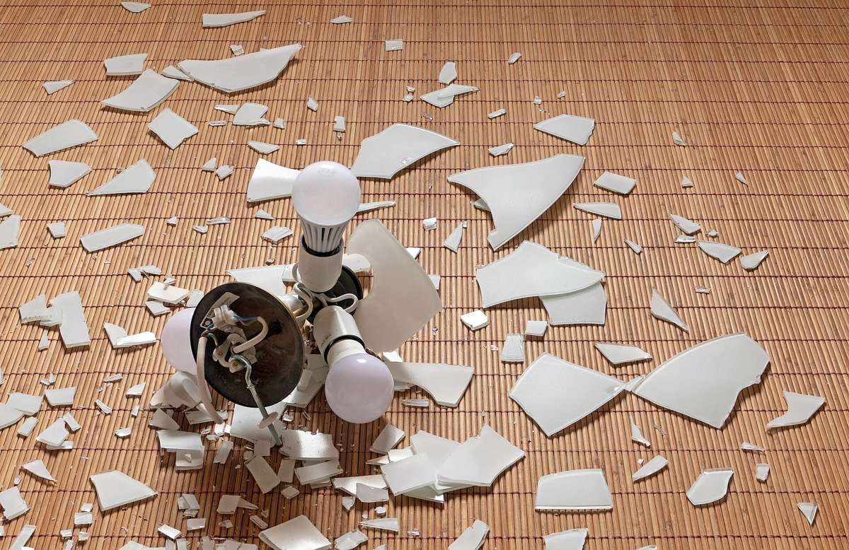 Shattered light fixture 3